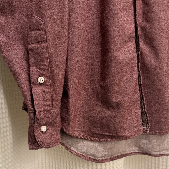 Gitman Bros Men's Button-Down Shirt - Burgundy Heather - Picture 5 of 8